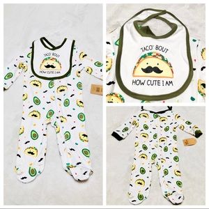🆕2pcBaby Bodysuit Set TACO BOUT HOW CUTE I AM